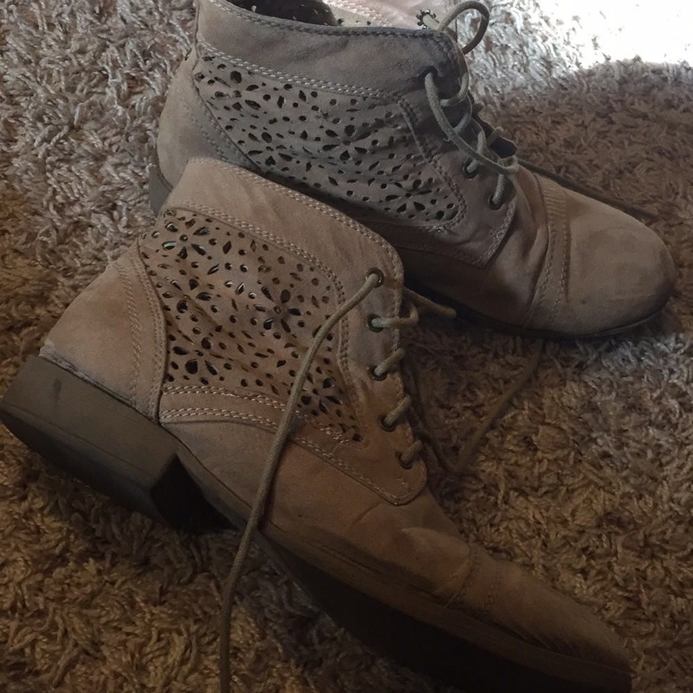 Tan booties